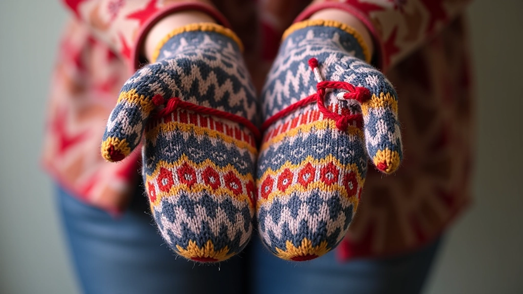 Detailed view of authentic traditional Latvian mitten patterns showcasing cultural textile heritage